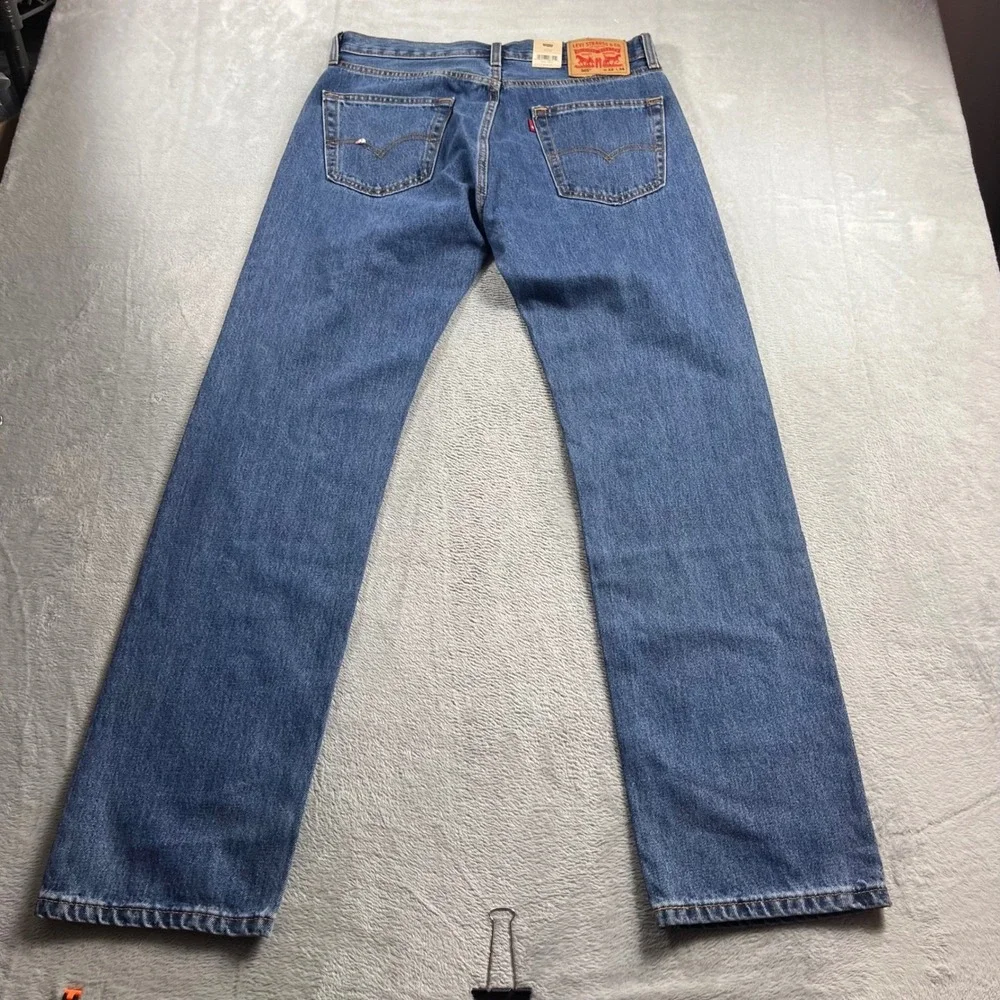 Levis 505 Regular Fit Straight Leg Mens Jeans Blue Denim 33x34 NWT 00505-0216